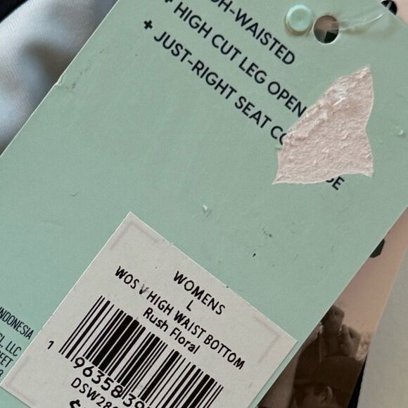 Dick's Sporting Goods Women's Rush Floral V High Waist Swim Bottoms Large NWT - Picture 10 of 10